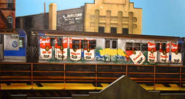 Fab 5 Freddy, Spray Paint on Canvas