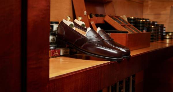 Crockett & Jones 77 Jermyn Street - yale loafers at the new store