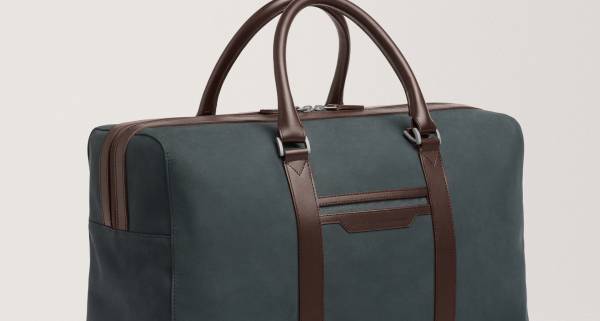 Hackett London's new luxury navy weekend travel bag for Carl Friedrik